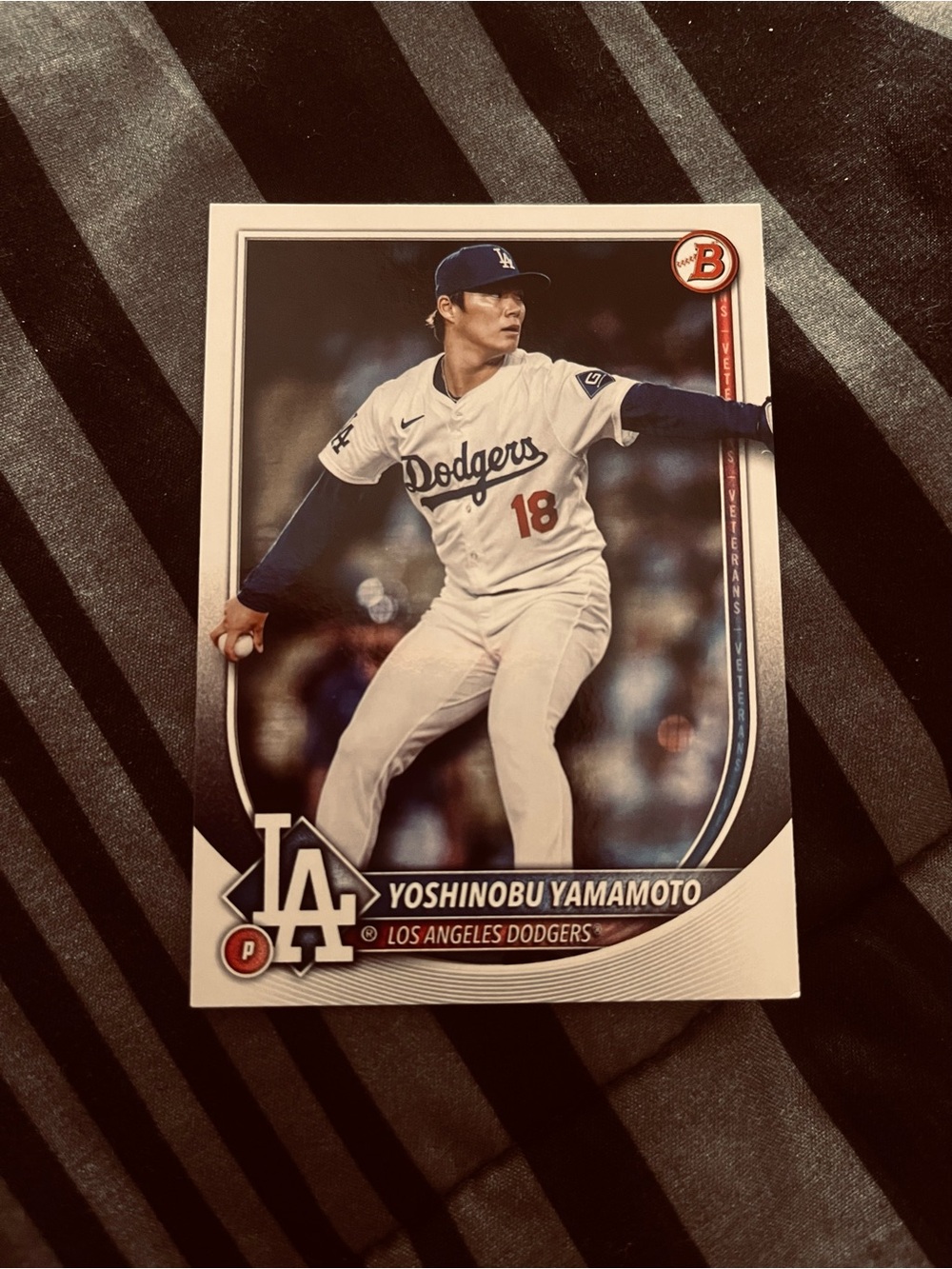 Topps Yoshinobu Yamamoto Baseball Card - White/Blue